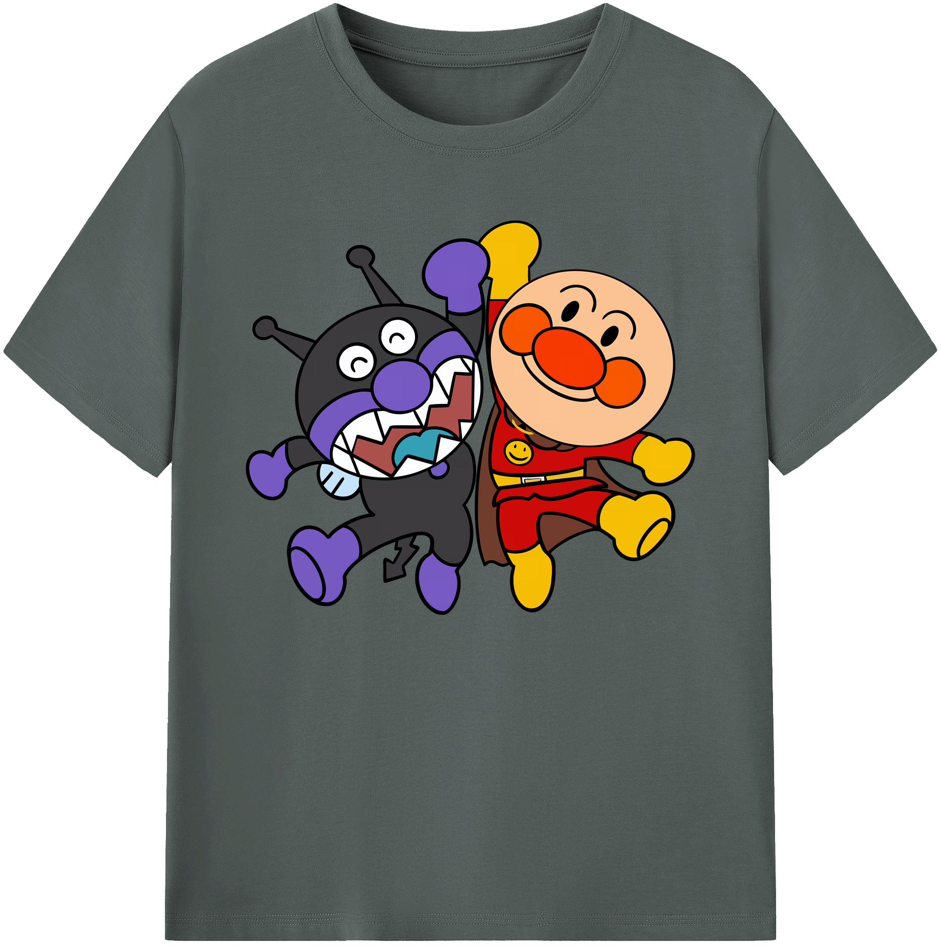 （画像用） アンパンマン Anpanman 綿100％ メンズ半袖Tシャツ｜肌触りやわらか＆通気性